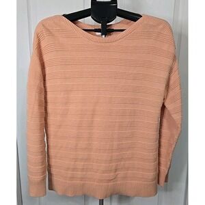 Christopher & Banks Women's Large Sweater Long Sleeve Light Orange
